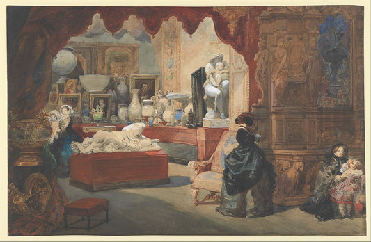 Interior of a Museum, vintage artwork by Eugene Louis Lami, A3 (16x12") Poster Print