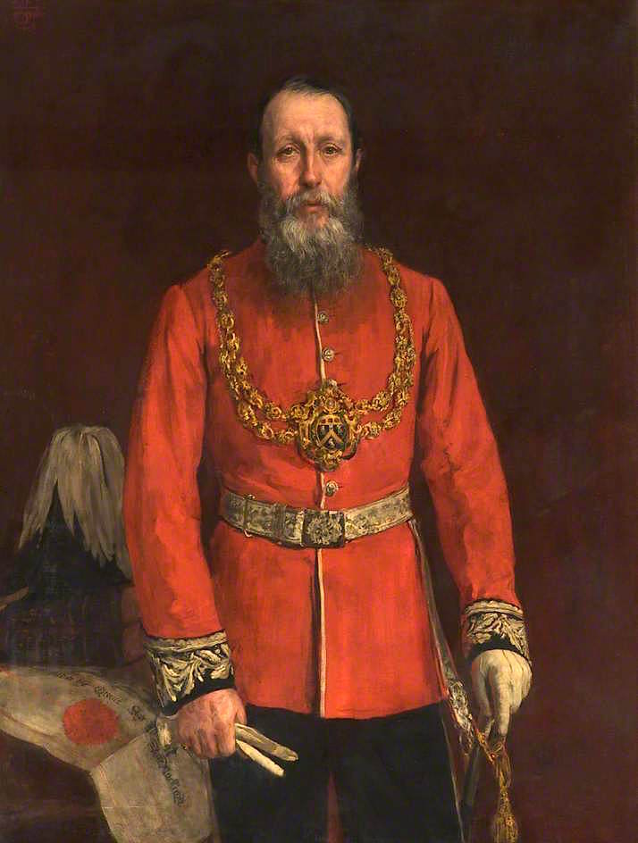 Joshua Walmsley Radcliffe, Mayor of Oldham, vintage artwork by James Charles, 12x8" (A4) Poster