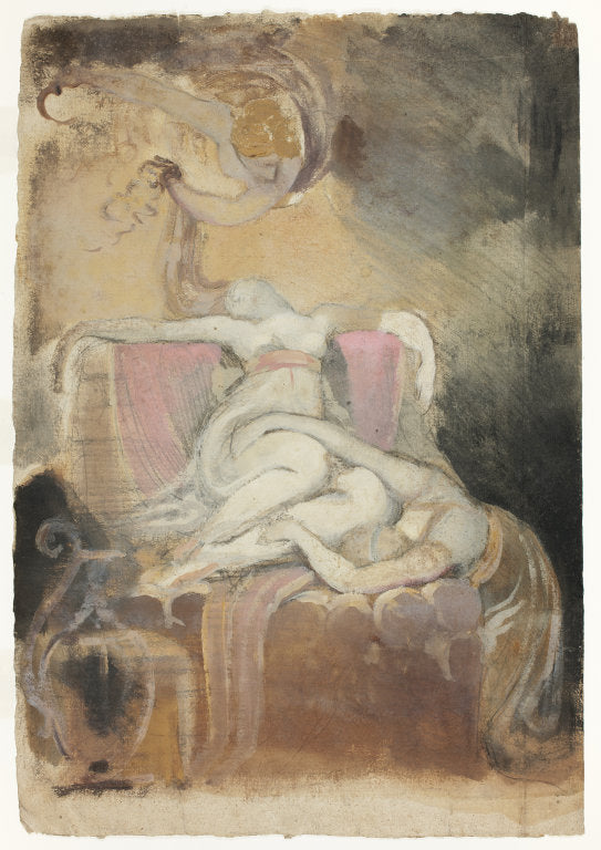 Sketch for 'Dido on the Funeral Pyre', vintage artwork by Johann Heinrich Füseli, 12x8" (A4) Poster