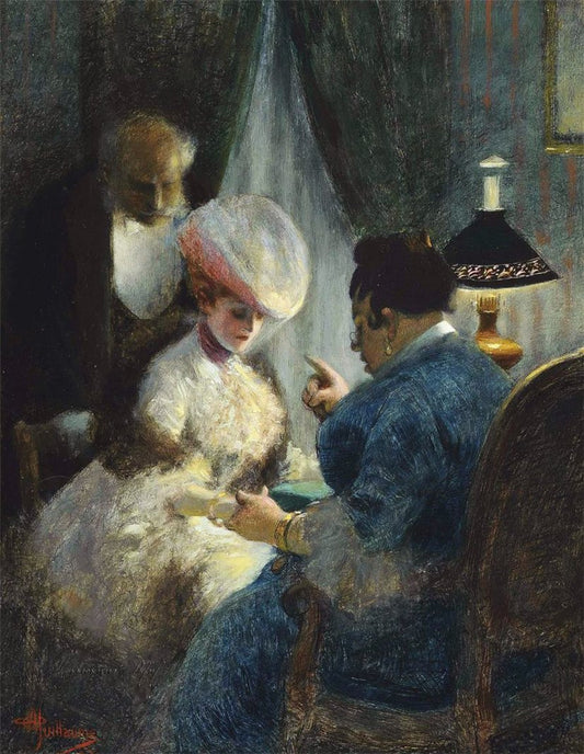 A visit to the fortune teller by Albert Guillaume,16x12(A3) Poster