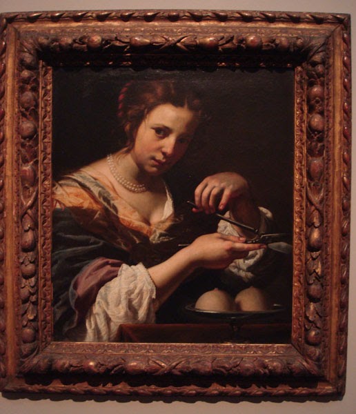 SAINT Agatha of Sicily, vintage artwork by Lorenzo Lippi, 12x8" (A4) Poster