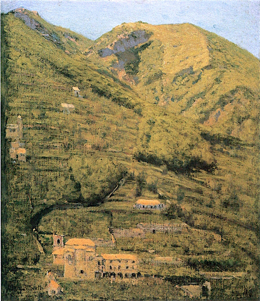 Italian Hillside, vintage artwork by Henry B. Snell, 12x8" (A4) Poster