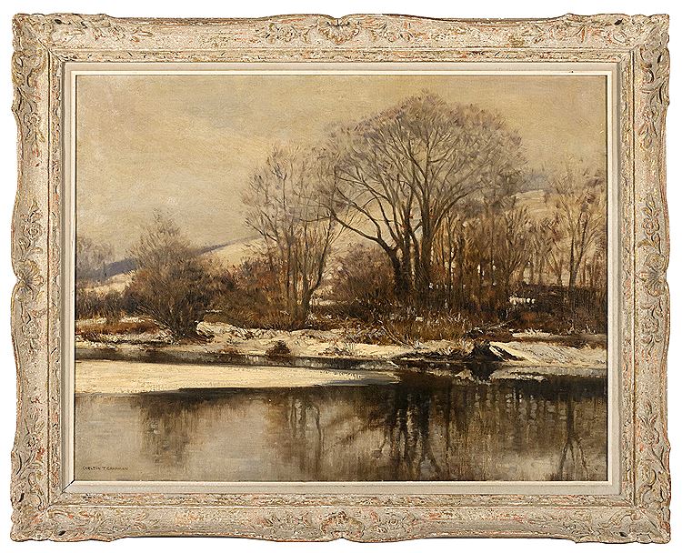Riverscape, Winter by Carlton T. Chapman,A3(16x12")Poster