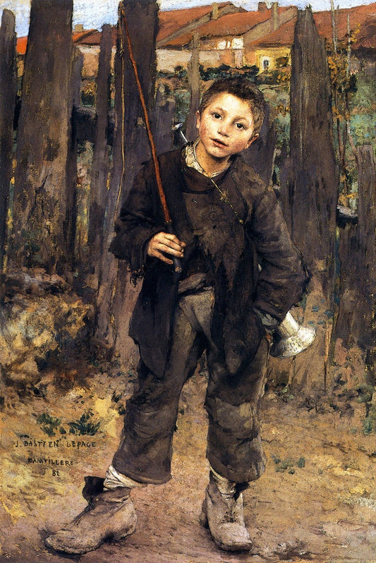Pas Mèche, vintage artwork by Jules Bastien-Lepage, 12x8" (A4) Poster