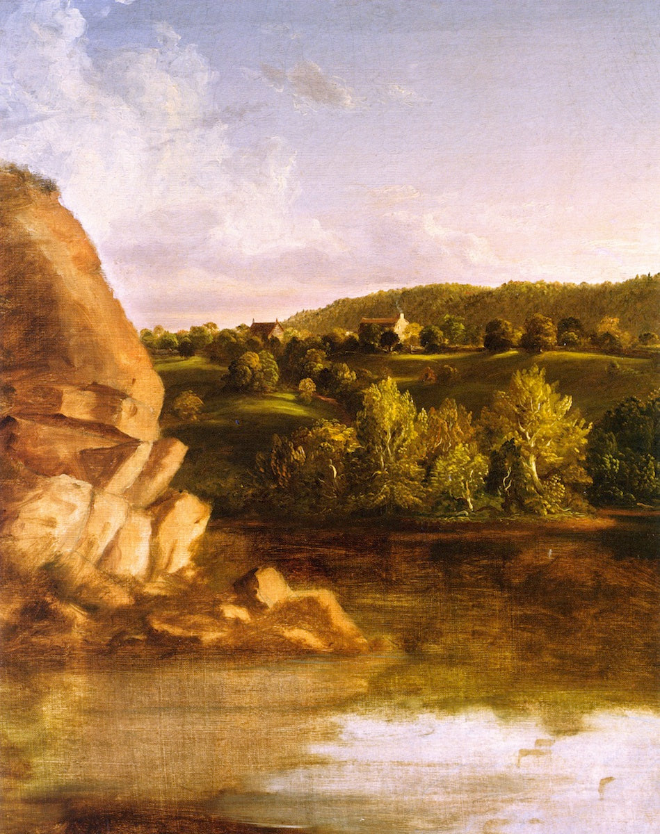On Catskill Creek (unfinished?), vintage artwork by Thomas Cole, A3 (16x12") Poster Print