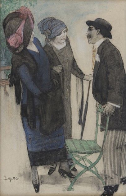 Conversation in the Park by Leo Gestel,16x12(A3) Poster