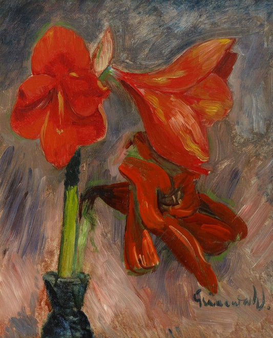 Still life with Amaryllis by Isaac Grünewald,16x12(A3) Poster