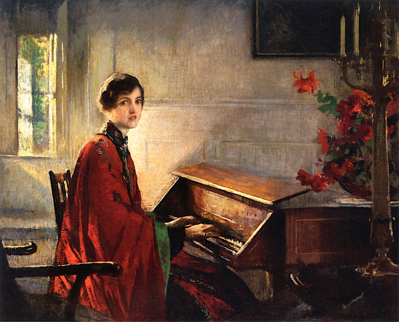 Mary at the Harpsichord by Edmund Tarbell,A3(16x12")Poster