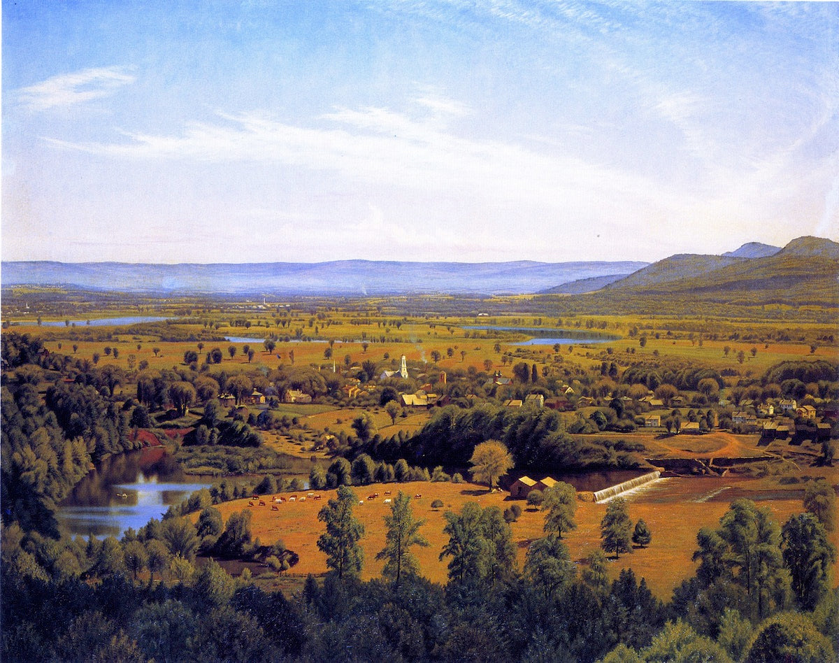 View of Northampton from the Dome of the Hispital, vintage artwork by Thomas Farrer, 12x8" (A4) Poster