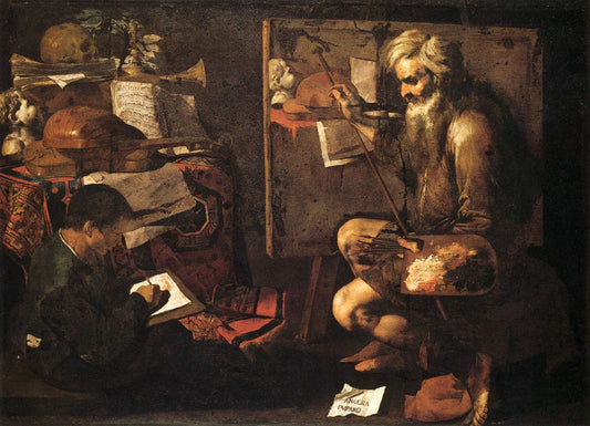 Painter's Studio, vintage artwork by Giovanni Do, 12x8" (A4) Poster