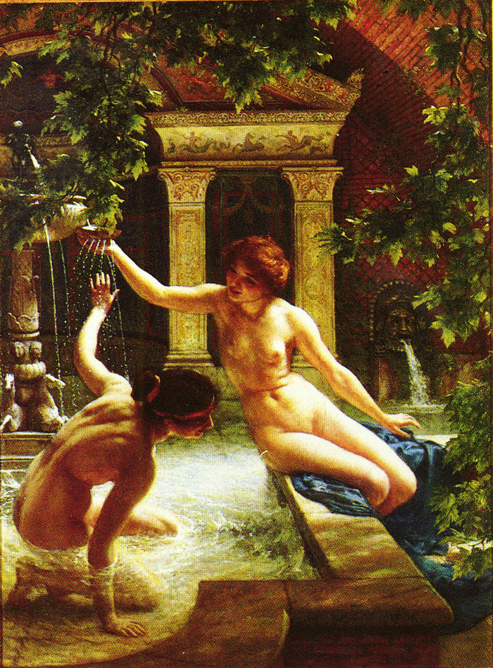 Water Babies, vintage artwork by Sir Edward John Poynter, 12x8" (A4) Poster