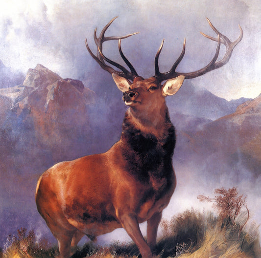 Monarch of the Glenn, vintage artwork by Sir Edwin Landseer, A3 (16x12") Poster Print
