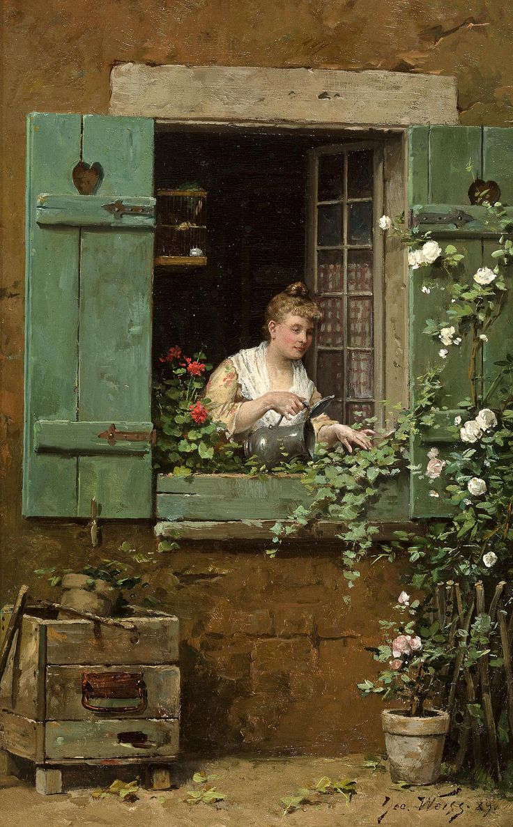 The Young Gardener by Emile Georges Weiss,A3(16x12")Poster