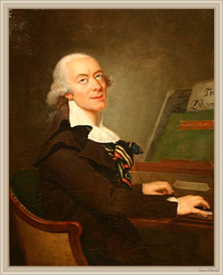 Honore Francois Marie Langle, vintage artwork by Élisabeth Vigee-Lebrun, 12x8" (A4) Poster