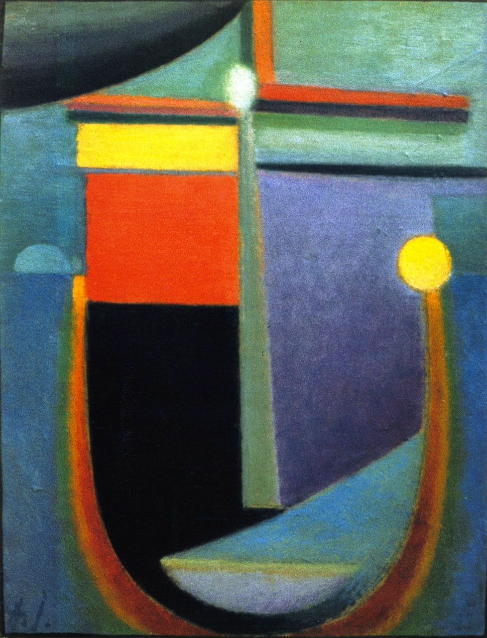 Abstract Head: Moonlight, vintage artwork by Alexei von Jawlensky, 12x8" (A4) Poster