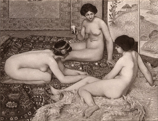 Playing the Dice, vintage artwork by Rene-Paul Schutzenberger, 12x8" (A4) Poster
