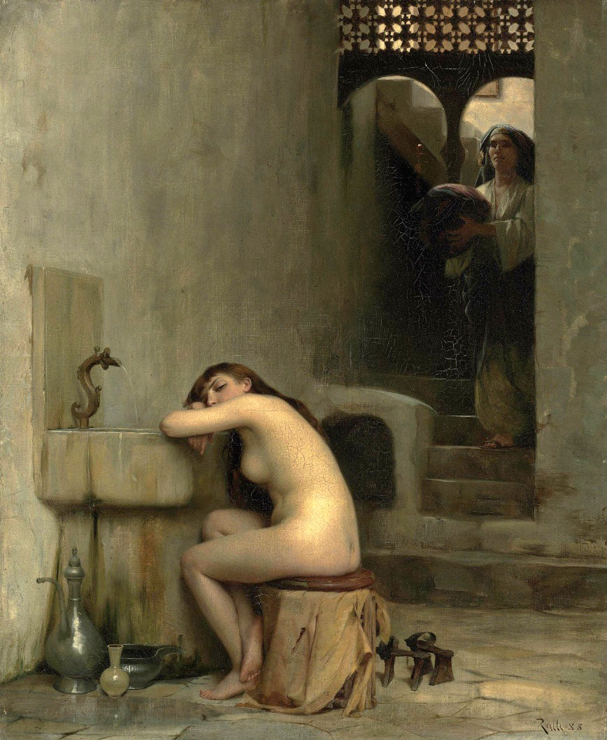 Resting at the Bath by Theodoros Ralli,A3(16x12")Poster