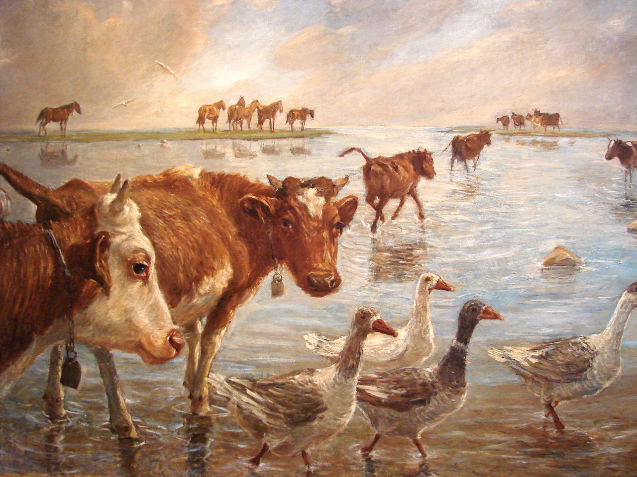 Bissevejr, vintage artwork by Theodor Philipsen, 12x8" (A4) Poster