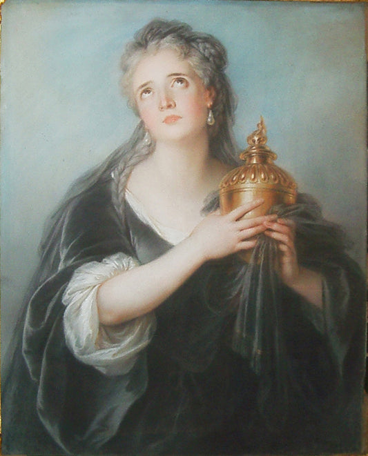 Adrienne Lecouvreur as Cornelie, vintage artwork by Charles-Antoine Coypel IV, 12x8" (A4) Poster