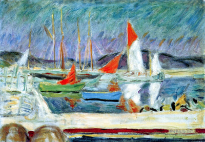 Boats in the Harbor, Le Cannet by Pierre Bonnard,A3(16x12")Poster