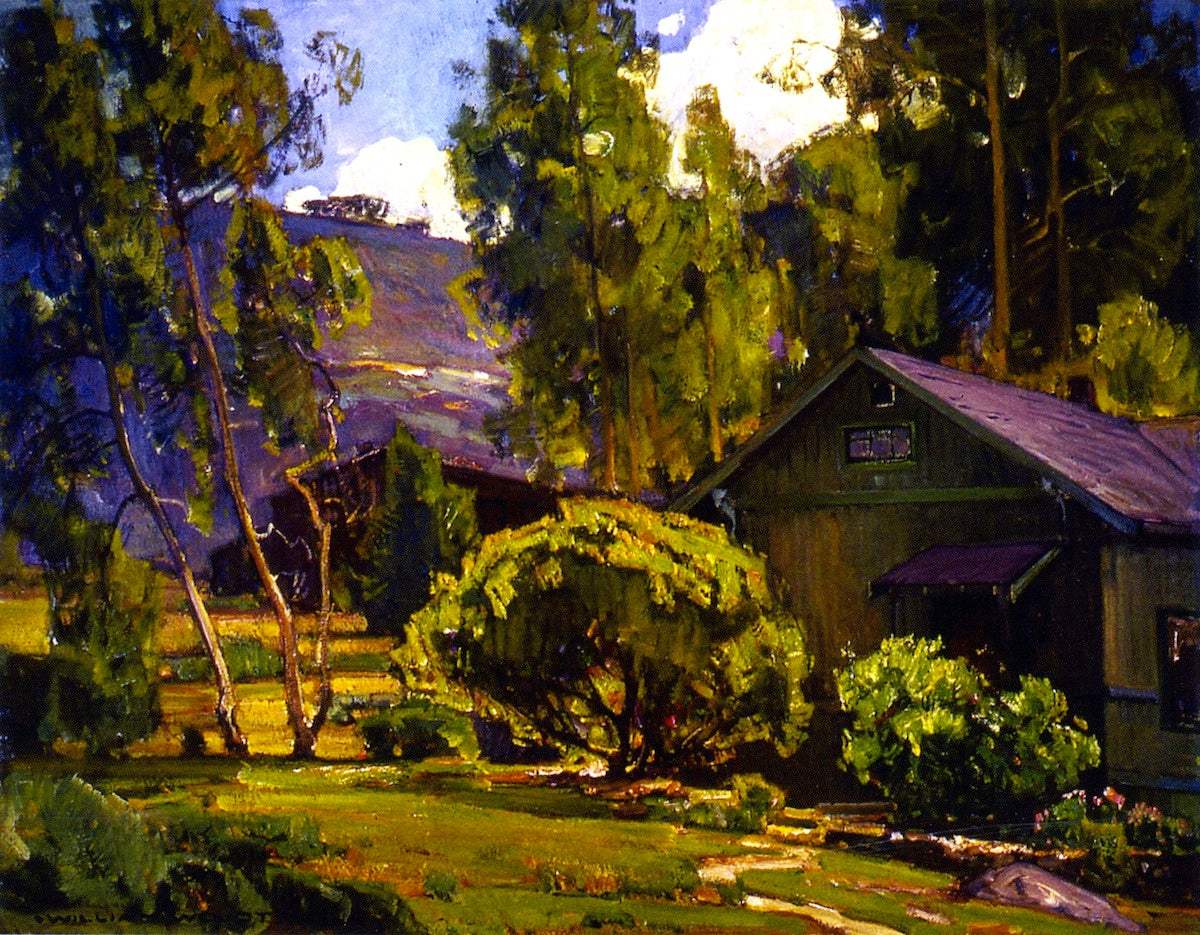 Houses in Laguna by William Wendt,A3(16x12")Poster