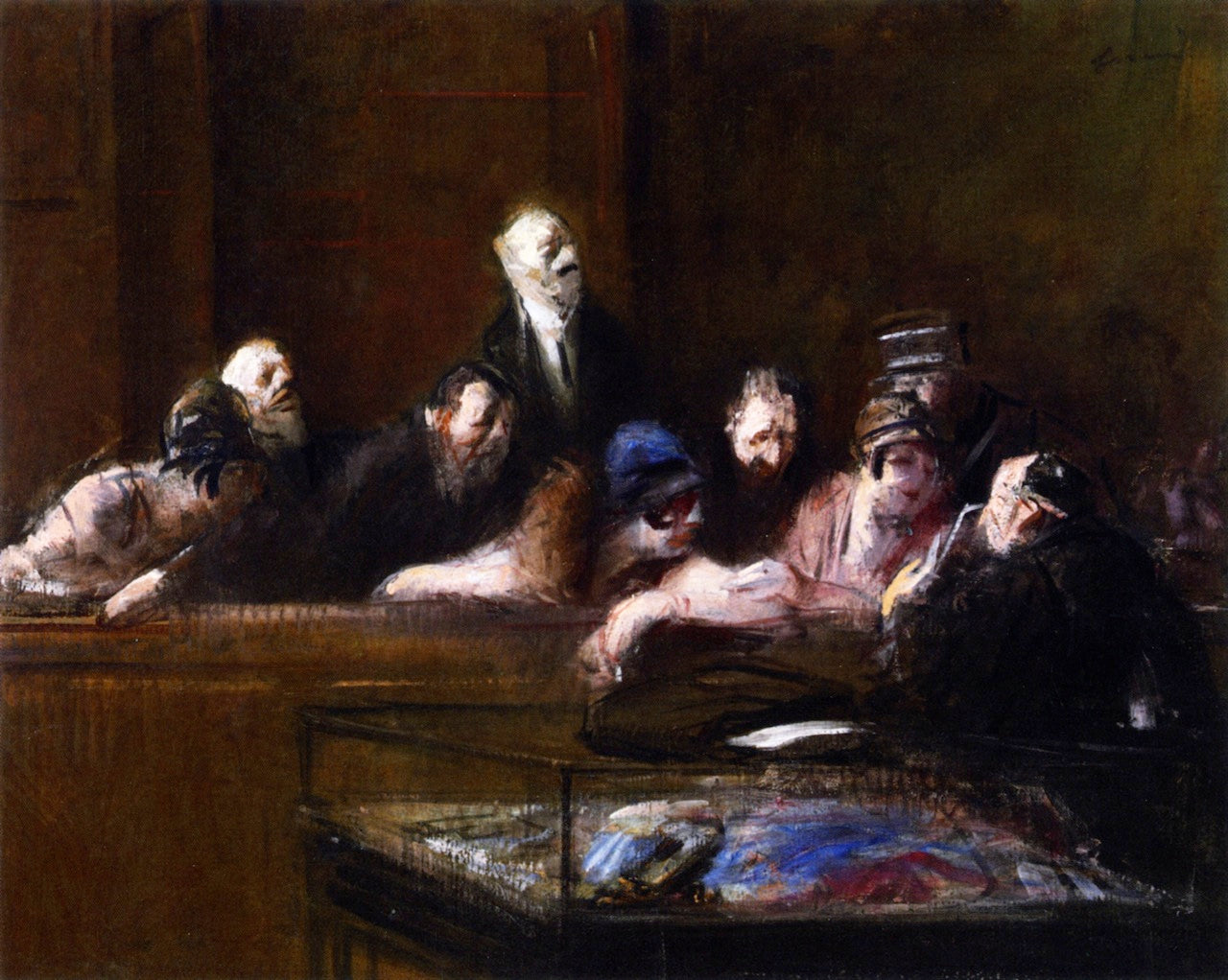 Scene de tribunal, pieces à conviction by Jean-Louis Forain,A3(16x12")Poster
