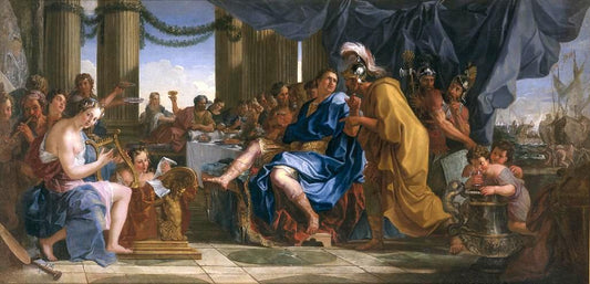 Nero Ordering the Murder of his Mother, vintage artwork by Noël Coypel I, 12x8" (A4) Poster