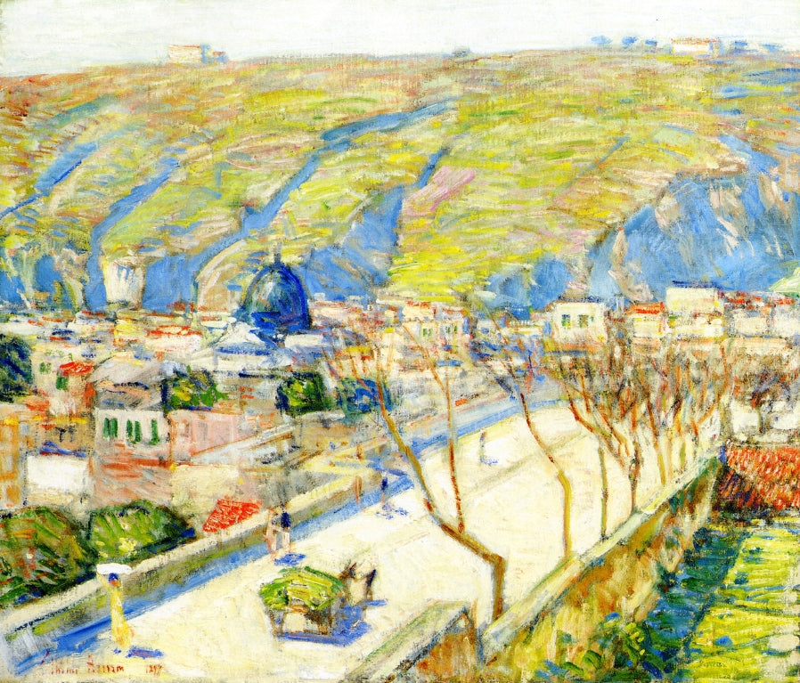 Bridge at Posilippo, Naples by Childe Hassam,A3(16x12")Poster