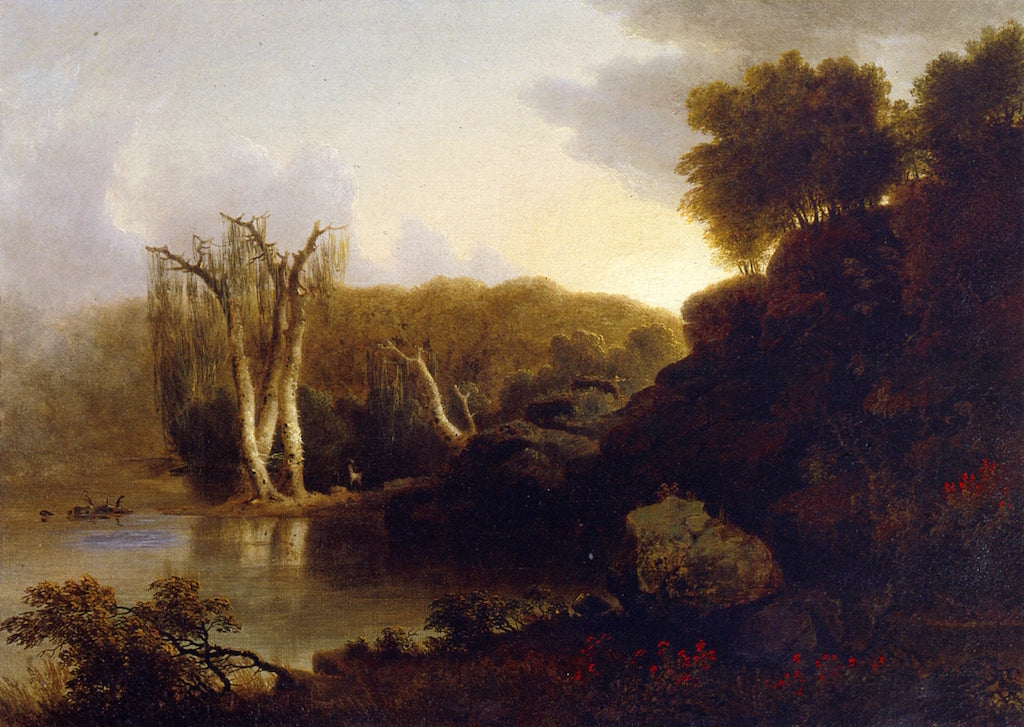 Southern Swamp, vintage artwork by Thomas Doughty, A3 (16x12") Poster Print