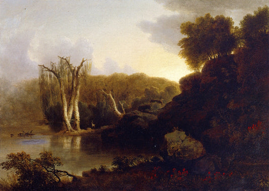 Southern Swamp, vintage artwork by Thomas Doughty, A3 (16x12") Poster Print