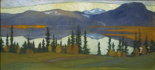 Autumn (study), vintage artwork by Helmer Osslund, 12x8" (A4) Poster