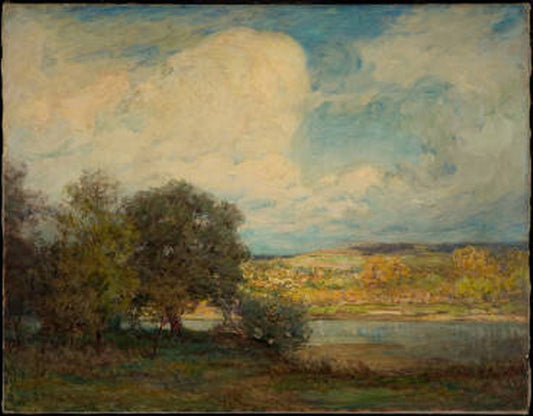 A Cloudy Day, vintage artwork by John Ottis Adams, 12x8" (A4) Poster