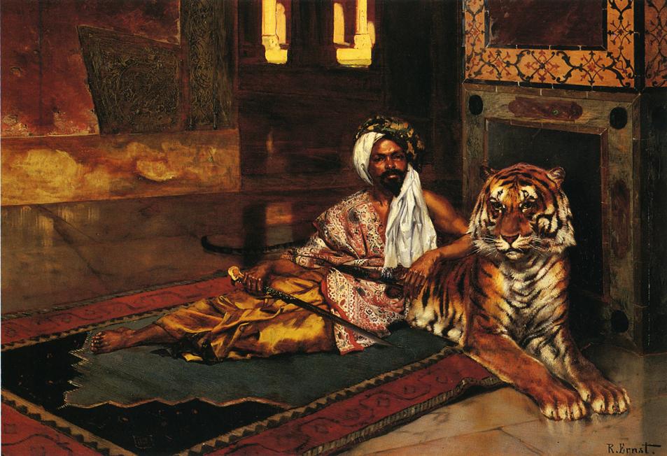 The Sheik's Favorite, vintage artwork by Rudolf Ernst, 12x8" (A4) Poster