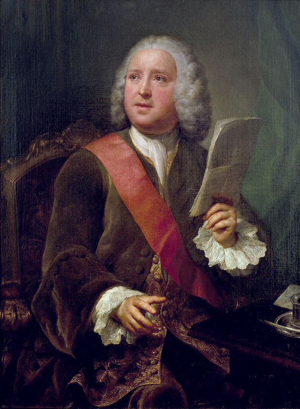 Portrait of Charles Hanbury Williams, vintage artwork by Anton Raphael Mengs, 12x8" (A4) Poster