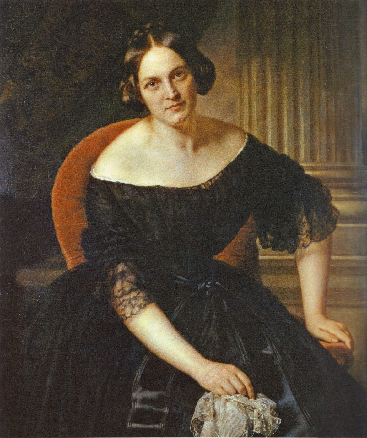 Portrait of Opera Singer Wilhelmine Schröder-Devrient, vintage artwork by Carl Joseph Begas, A3 (16x12") Poster Print