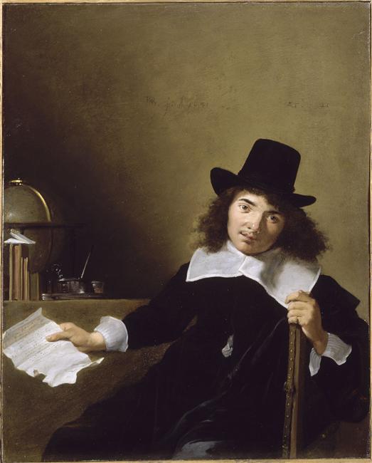 Young man Aged 20 Holding a Letter, vintage artwork by Bartholomeus Breenbergh, 12x8" (A4) Poster