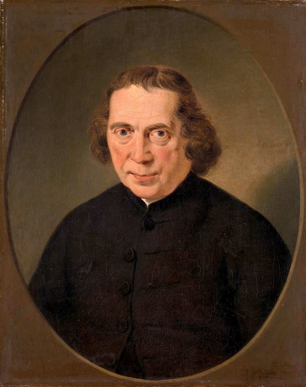 Portrait of Jan Nieuwenhuyzen, vintage artwork by Adriaan de Lelie, 12x8" (A4) Poster