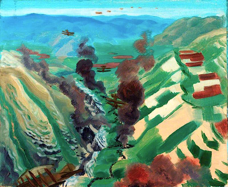 Gorge of the Wadi Fara, Palestine' by Sydney William Carline,16x12(A3) Poster