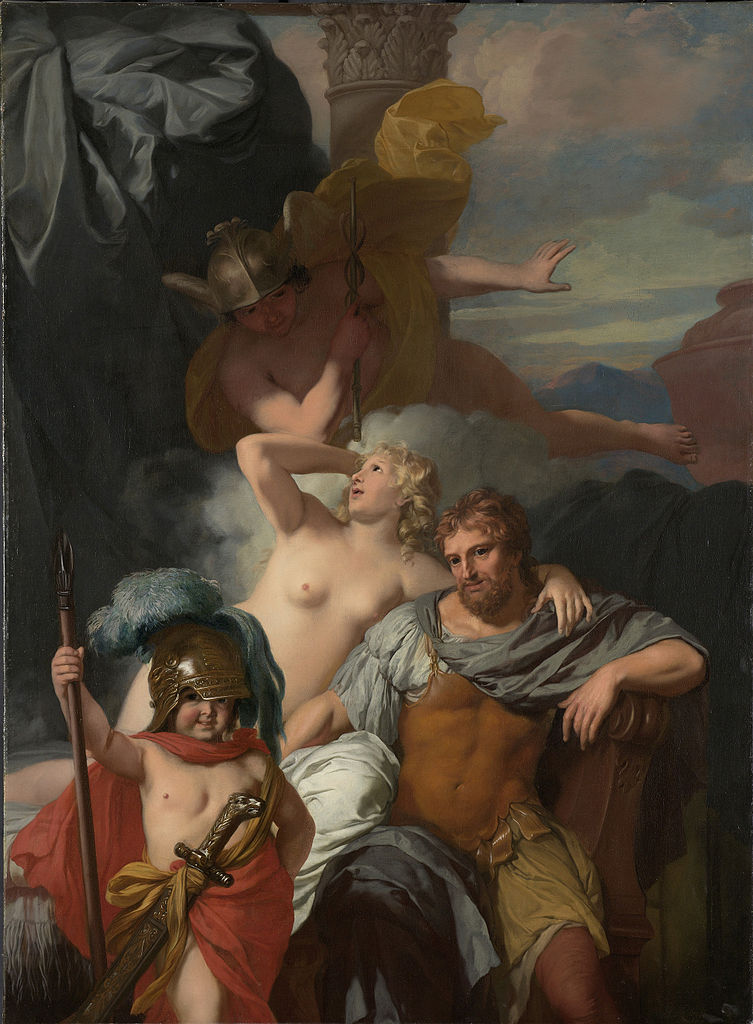 Mercury Ordering Calypso to Release Ulysses, vintage artwork by Gerard de Lairesse, 12x8" (A4) Poster