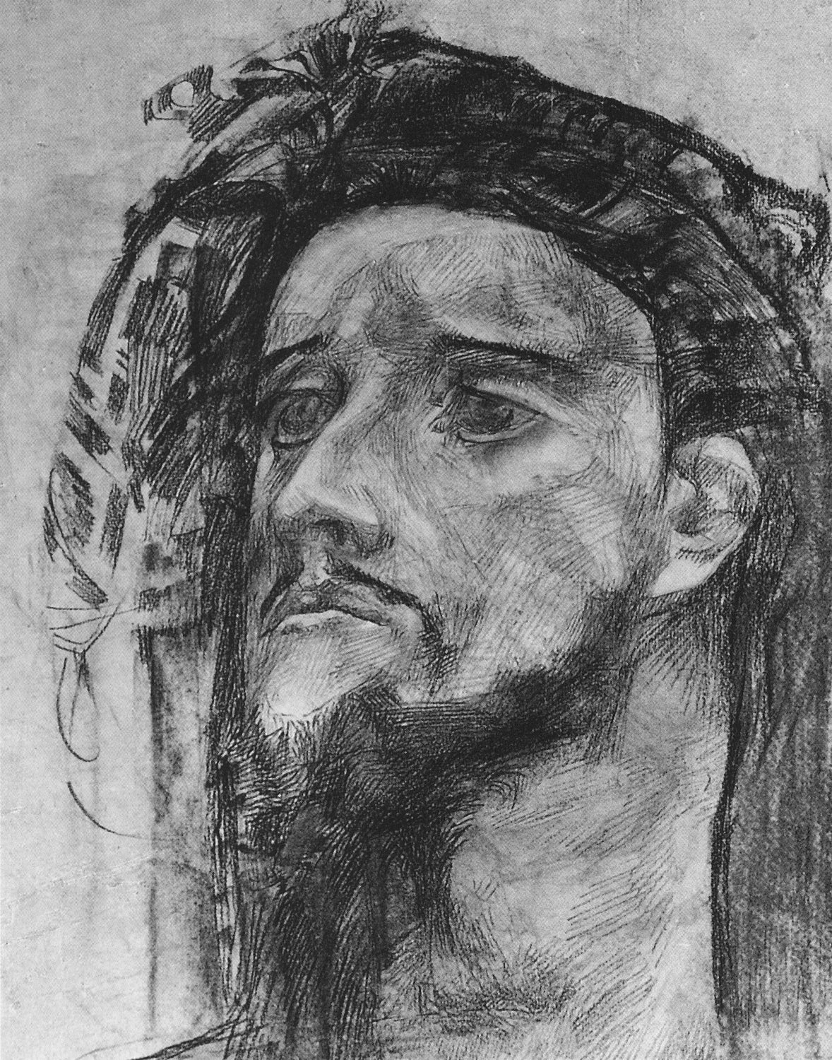 Head of a Prophet by Mikhail Vrubel,A3(16x12")Poster