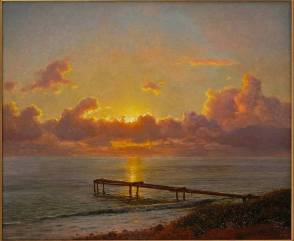 Soire Calme Mediterranee, vintage artwork by Ivan Fedorovich Choultse, 12x8" (A4) Poster