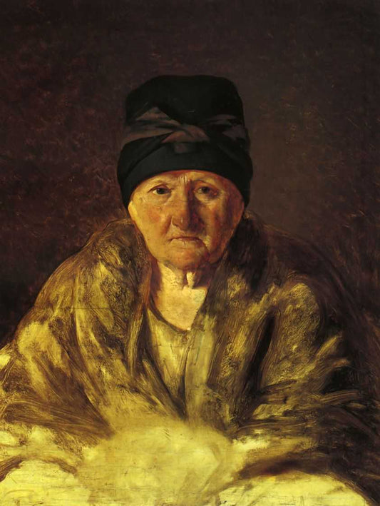 Old Nurse, vintage artwork by Alexei Venetsianov, 12x8" (A4) Poster