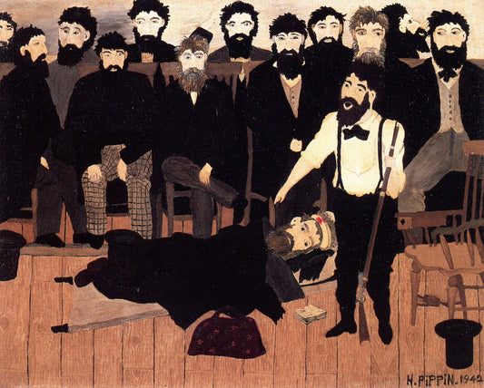 The Trial of John Brown, vintage artwork by Horace Pippin, 12x8" (A4) Poster