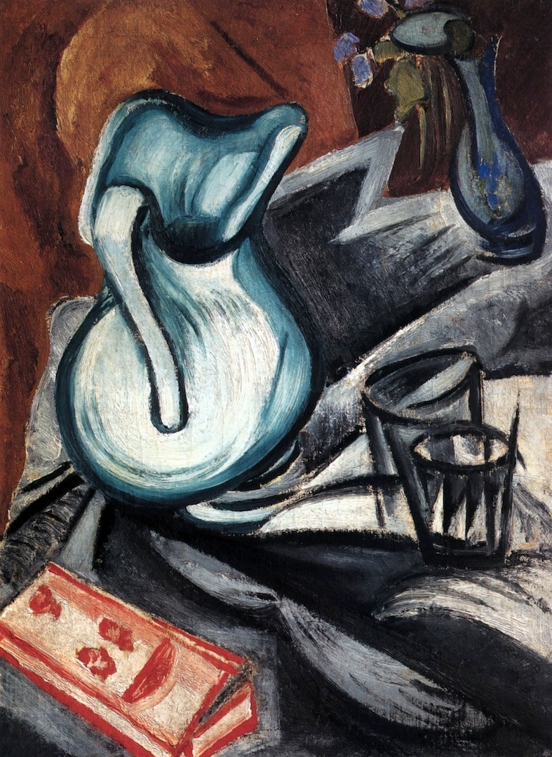 Still Life with a Green Jug by Olga Rozanova,16x12(A3) Poster