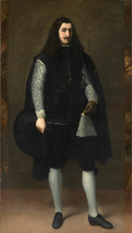 A Knight of Alcántara or Calatrava, vintage artwork by Bartolome Esteban Murillo, 12x8" (A4) Poster