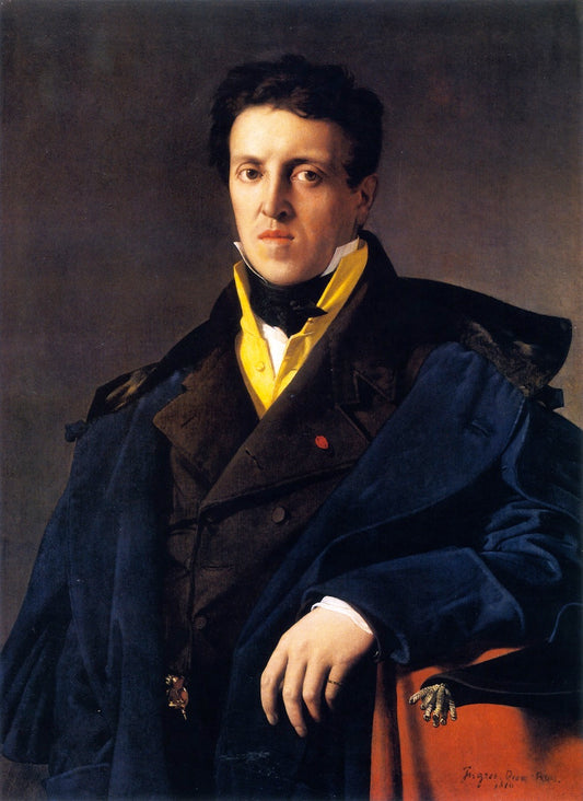 Charles Marcotte, vintage artwork by Jean-Auguste-Dominique Ingres, 12x8" (A4) Poster