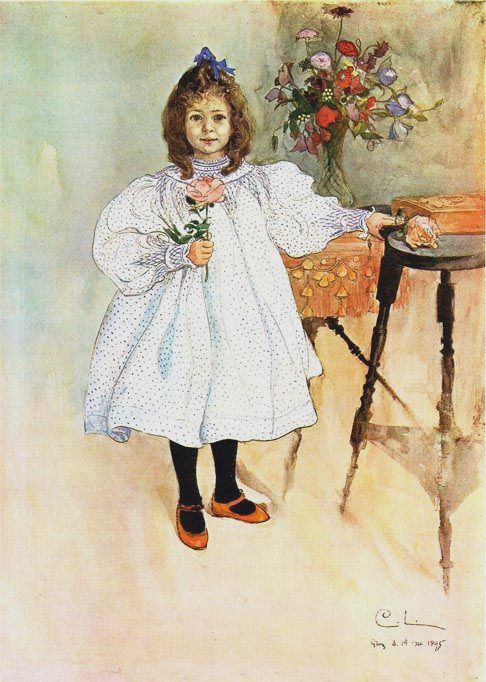 Gladys, vintage artwork by Carl Larsson, 12x8" (A4) Poster
