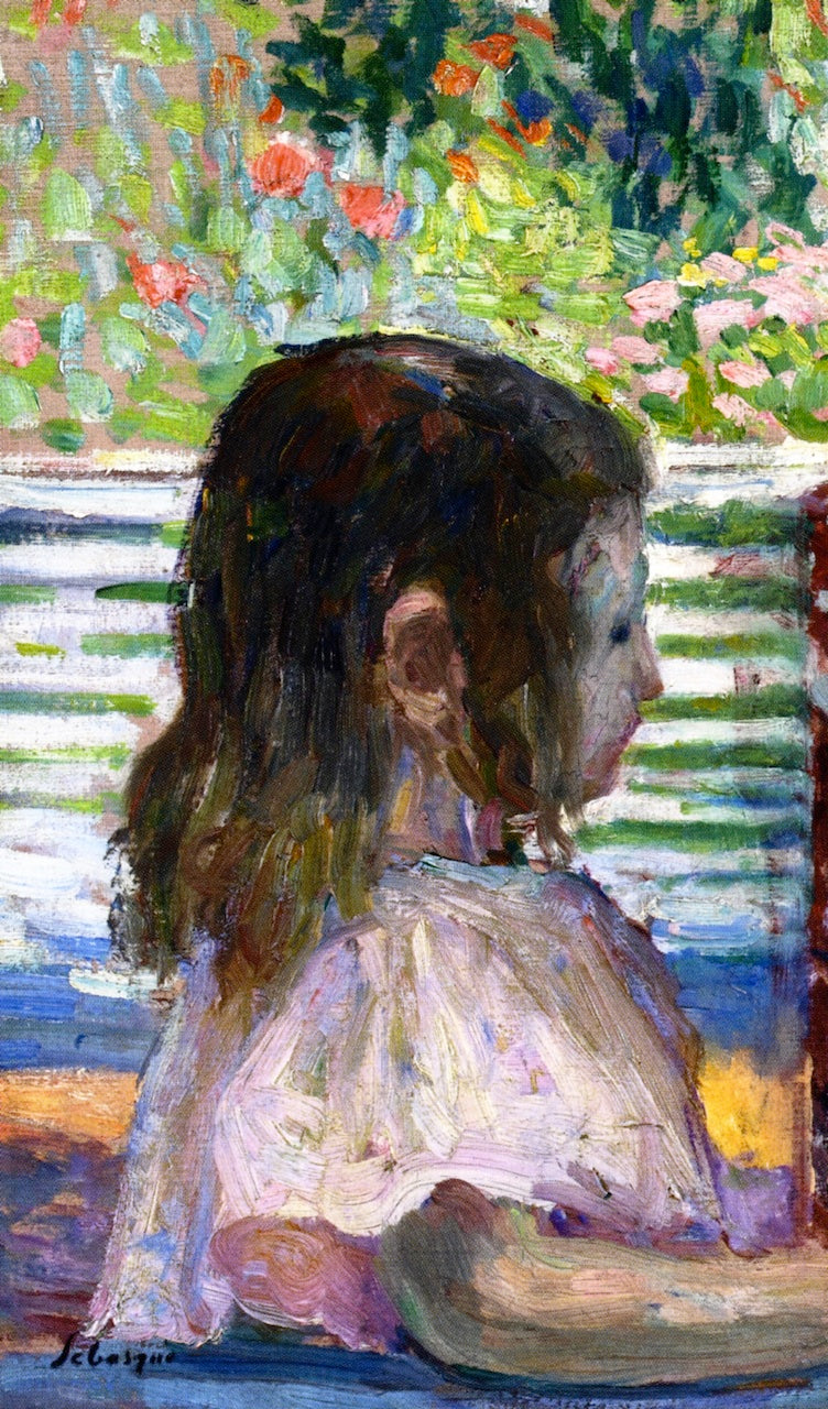 Child's Head in Profile, vintage artwork by Henri Lebasque, 12x8" (A4) Poster