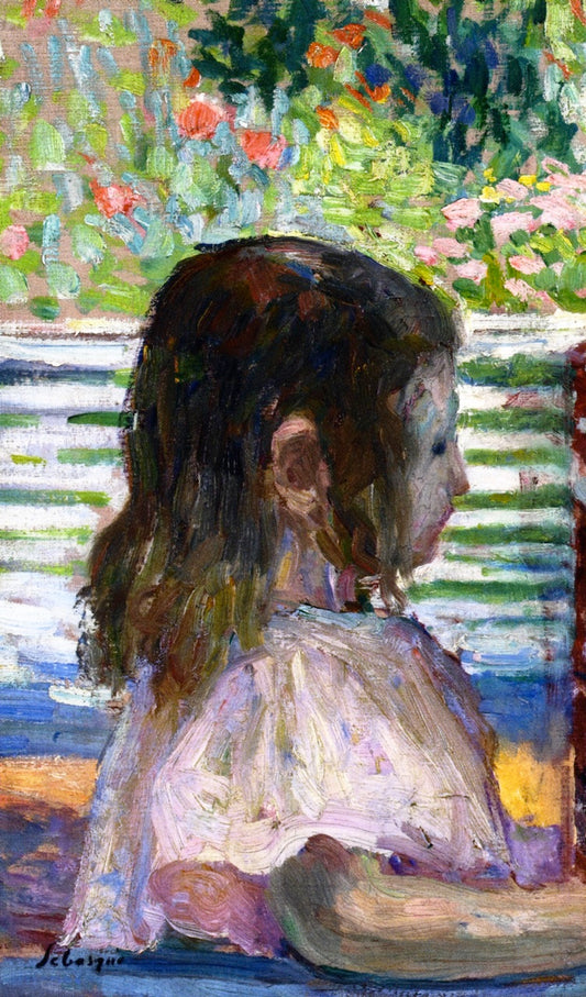 Child's Head in Profile, vintage artwork by Henri Lebasque, 12x8" (A4) Poster