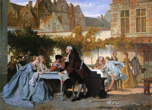 The Notary, vintage artwork by Auguste Serrure, 12x8" (A4) Poster